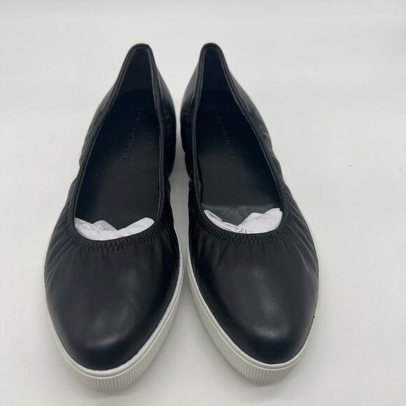 Lori Goldstein Collection Slip On Size 8 M Leather Flat with Elastic Black - Picture 7 of 10